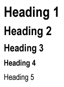 headings